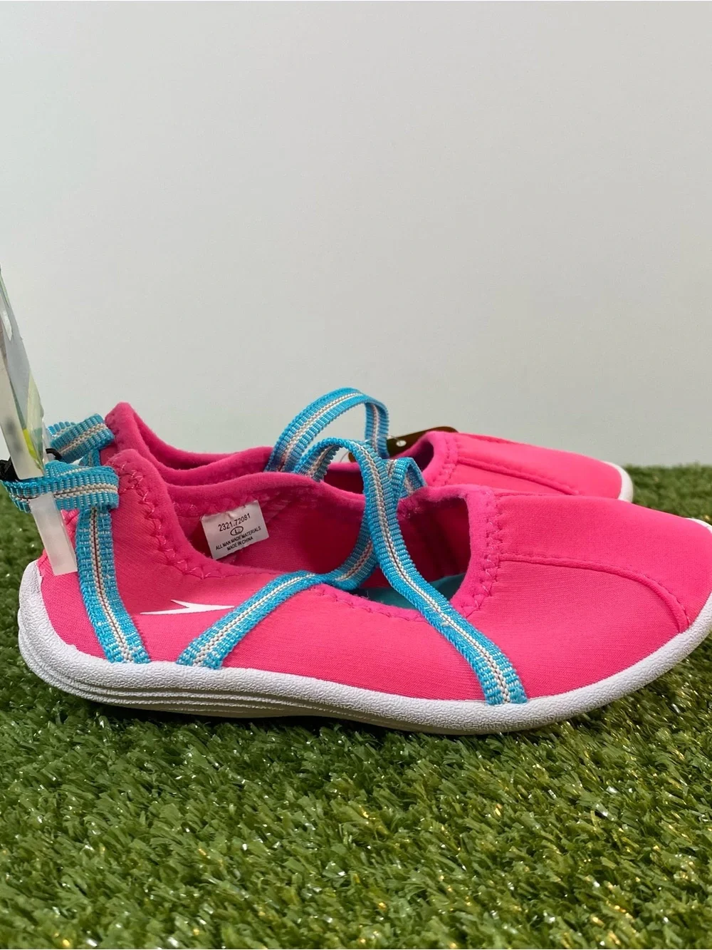 Speedo Mary Jane Water Shoes Kid's Size Girls Large (9-10) Pink Blue Summer Pool